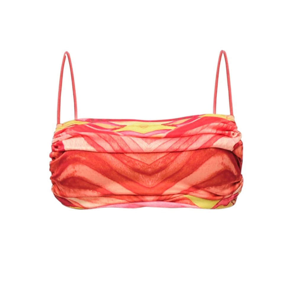 Brand-new, never-worn Andrea IYAMAH Aiko Crop Top | Sunset - Sunset / S/M